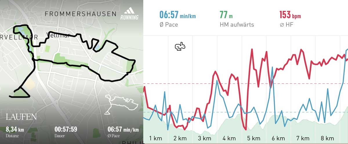 Laugruppe 11. Oktober 2025 Strecke
