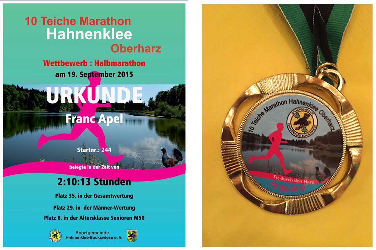 Urkunden und Medaille