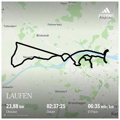 Running course Kieler Hochbrückenlauf