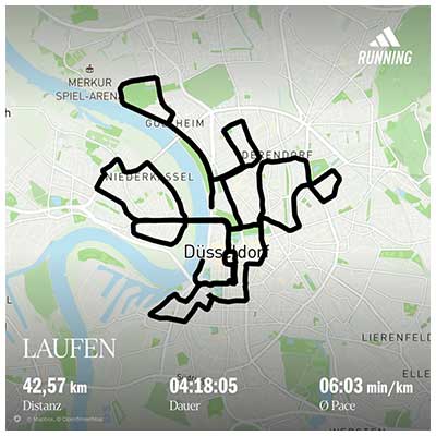 Düsseldorf Marathon 2019 Course