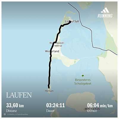 Sylt Run 2019 Course